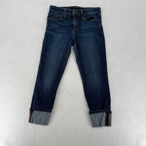 Joes Jeans Womens 27 Dark Wash Slim Straight Cuffed Crop Denim Jeans CL138M